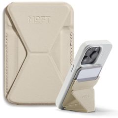 モフト 磁力強化版 Snap-On スマホスタンド カードケース スマホグリップ 磁力強化 MagSafe対応 カード収納 サンドベージュ