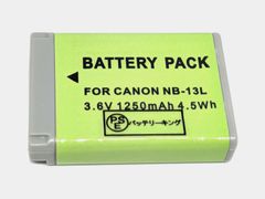 PSE認証 NB-13L Canon キャノン 1250mAh バッテリー 保護回路内蔵 バッテリー残量表示可 リチウムイオン充電池 互換品
