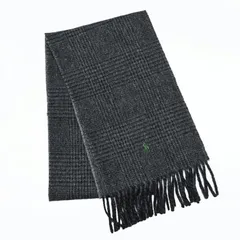 新品 ポロ ラルフローレン POLO RALPH LAUREN マフラー リバーシブル チェック柄 メンズ レディース 男女兼用 PC0945 036 チャコール