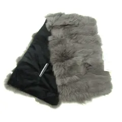 コムサイズム ラビットファー ショール 未使用 ファーティペット ブランド レディース グレー COMME CA ISM