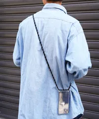 新品 未使用 組み紐スマホショルダー 214469 ブラック×オフ2