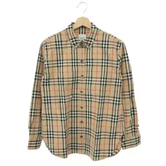 BURBERRY LONDON バーバリーロンドン ノバチェック柄シャツ ボタンダウン ブラウス サイズ:36  ベージュ  レディース 　240001128276