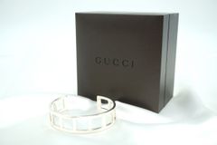 グッチ バングル スクエア カットアウト Unisex メンズ SV925 銀 シルバー GUCCI 8864j