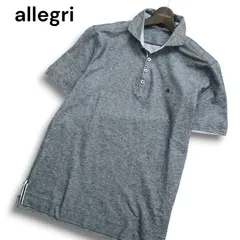 allegri アレグリ 春夏★ 麻 リネン混 刺繍 半袖 ポロシャツ Sz.50 メンズ 大きいサイズ 日本製のサムネイル