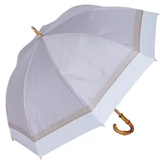 Refume レフューム 日傘 長傘 完全遮光 遮光率100% 軽量 遮光 遮熱 晴雨兼用 UVカット REFU-0021 グレージュ ホワイト 白