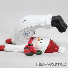 ヨガスノーマン N 鋤のポーズ（足下ろし） クリスマス オブジェ 置物 かわいい 新品