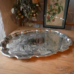 USAヴィンテージ　シルバープレート　特大脚付きトレイ　ビンテージ　アンティーク シルバープレートトレイ | THE PENNY WISE Antique ザ