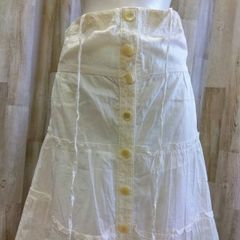 OZOC オゾック 可愛い♡ 白ティアードスカート 裾レース サイズ38