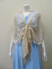 新品 未使用 パール付きショール レース ショール 二次会 結婚式 大判ショール