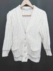 ◇ earth music&ecology アース ミュージック＆エコロジー シンプル 長袖 カーディガン サイズF アイボリー レディース P  【1408200007154】