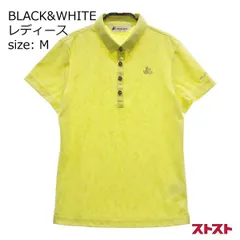 BLACK&WHITE ブラックアンドホワイト 半袖ポロシャツ イエロー系 M [240001972800]#