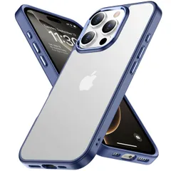 特価商品 iPhone 16 Pro ケース ブルー 耐衝撃 米軍MIL規格 アイフォン16Pro ケース 耐久性 黄変防止 iphone16プロ ケース ワイヤレス充電対応 あいほん16Pro ケース SGS認証 PC背面 アイホン16プロ スマホケース ア