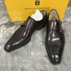 FRANCESCO BENIGNO ダブルモンクストラップシューズ 6.5in-