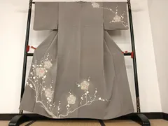 平和屋着物○訪問着 駒刺繍 松竹梅 槍梅 吹き寄せ 笹シルエット 金彩 正絹