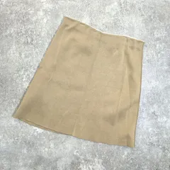 ★【VALENTINO/ヴァレンティノ】 コットン ニット 台形 スカート 膝丈 ベージュ ウエストゴム Lサイズ PAWNSHOPRiZ  パウンショップリズのサムネイル
