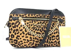 ■新品■未使用■ MICHAEL KORS マイケルコース ジェットセット アイテム ハラコ×レザー レオパード ショルダーバッグ BI8731
