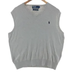 古着 ラルフローレン Ralph Lauren POLO by Ralph Lauren Vネック コットンニットベスト メンズM相当/eaa380765
