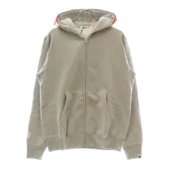 A BATHING APE (アベイシングエイプ) TIGER FULL ZIP HOODIE タイガーパーカー コットン フルジップアップパーカー グレー