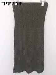 ◇ ◎ SENSE OF PLACE by URBAN RESEARCH カギ編み 膝下丈 台形 スカート サイズF ブラウン レディース  【中古】 【1111020009955】
