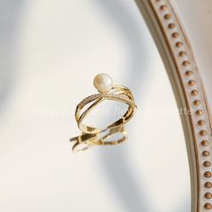 odulオジュール モアサナイト/GOLD NECKT IE PAVE RING - メルカリ