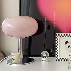 テーブルランプ ガラス レトロ 照明 間接照明 ピンク