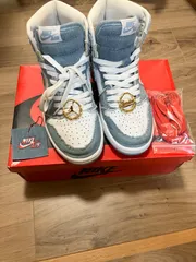 【美品】NIKE Air Jordan 1 ナイキ エアジョーダン1 デニム 24.5cm レディース