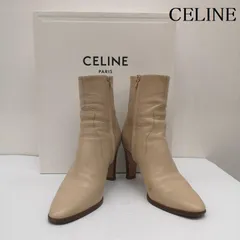 CELINE セリーヌ ロングブーツ スエード レッド 太ヒール 36 23cm CELINE セリーヌ ロングブーツ スエード レッド 太ヒール 36 23cm