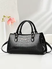 バッグ レディース ハンドバッグ クロコダイルプリントエレガントなバケットバッグ、多機能大容量トートショルダーバッグ、ファッショナブルなデザイン、汎用性があり、新作レディース小さな正方形のバッグ ハンドバッグ ショ
