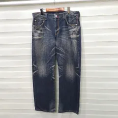 トミーヒルフィガー ヴィンテージウォッシュ デニムパンツ - XL