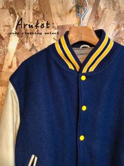 Golden Bear/ゴールデンベア 80sヴィンテージレザースタジャン ブルー