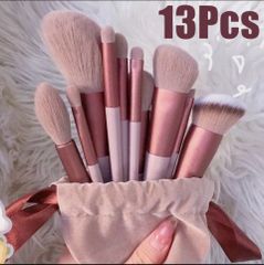 13 個メイクブラシセットアイシャドウファンデーション女性化粧品アイシャドウブラッシュブラシ美容ソフトメイクアップツールバッグ