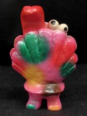 カニ よいこのかいじゅうソフビ ぺろりんちょ ピンク成型/メタグリーン