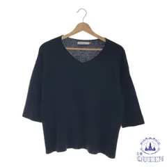 【訳アリ】 Sevendays Sunday トップス カットソー Vネック シンプル 七分袖 レディース ネイビー M 901-9900 送料無料 古着