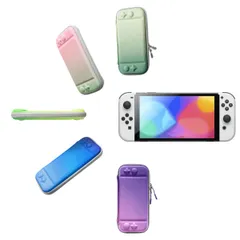 【かわいくスイッチ】 i_dear 可愛い Switch キャリングケース ニンテンドースイッチ コンパクトスリム 有機ELモデル対応 ケース (ブラックホワイト) [ブラックホワイト]