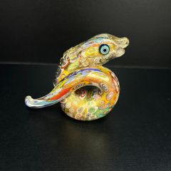 【美品】Murano glass ムラーノガラス　ムラーノ　 竜　辰　ドラゴン　置物　フィギュリン　ベネチアングラス　②
