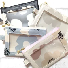 ハンドメイド★パスケース&小物入れ【モダンフラワー】