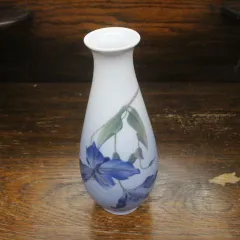 ♦西洋アンティーク 扁壺双耳 ガラス花瓶 アールヌーボー ？フランス 骨董品 ♢西洋アンティーク 扁壺双耳 ガラス花瓶 アールヌーボー