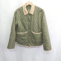 ◇ ⊇ ZARA ザラ コーデュロイ襟付き キッズ 長袖 キルティングジャケット サイズ13-14 カーキ ベージュ系 女の子 E  【1503050039666】