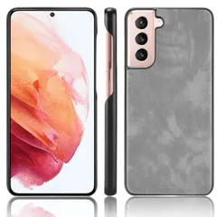 Galaxy S21 ケース SC-51B SCG09 ギャラクシーs21 レザー ハード ケース 【Color】 グレー