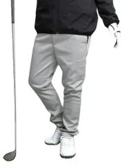 3L_グレー [ワン カラーズ] ゴルフパンツ メンズ 大きいサイズ サイドポケット レッドジップ ストレッチ ポンチ素材 スウェット ジャージ ジョガーパンツ 3L グレー