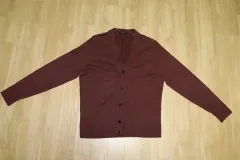 （ 95 ) ビーンポール/バーガンディー カシミアカーディガン