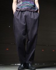 3tuck wide-straight chino pants dark purple 80s 90s vintage 3タック ワイドストレート チノパン コットンパンツ W31 黒紫