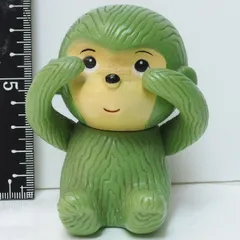 置物　猿　陶器　貯金箱　昭和レトロ　赤い猿　かわいい　さる 希少 レア 当時物 お猿さん貯金箱 ぬいぐるみ 郵便局 貯金箱