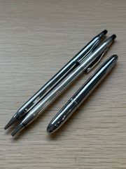 PILOT カスタム スターリングシルバー 格子 蝕刻 シャーペン ボールペン PILOT カスタム スターリングシルバー 格子 蝕刻 シャーペン