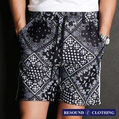 【RESOUND CLOTHING 】RUSH SHORTS - BANDANABK / ラッシュガード ショートパンツ / RC36-HP-003【メンズ】【送料無料】