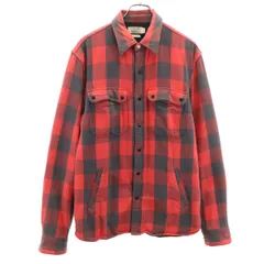 POLO JEANS COMPANY ポロジーンズカンパニー ギンガムチェック柄 長袖 シャツ L 赤系 厚手 メンズ 古着