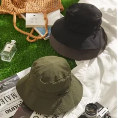 【折りたたみ帽子】 レディース帽子 サファリハットコンパクト UVカット帽子 紫外線対策 日焼け 防水帽子 通気速乾帽子 つば広 日除け 軽量 小顔 バケットハット サイズ調整ひも付帽子 アウトドア uvカット帽子 レディース帽子 メンズ帽子 男女兼用