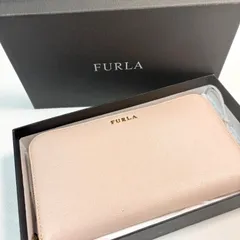 【送料無料】FULRA/フルラ/長財布/ウォレット/サイフ/ピンク/ベージュ/レザー/中古品/箱付き