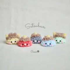 【受注制作品 納期約14日】節分 ベビ鬼ちゃん帽子(1本ツノ仕様)