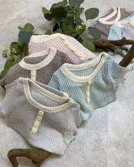 薄手リブニットロンパース  韓国子供服